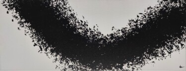 Malerei mit dem Titel "White and Black 5" von Jérémy Coutard, Original-Kunstwerk, Acryl