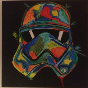 Painting titled "stormtrooperblack.j…" by Jyja, Original Artwork, Acrylic