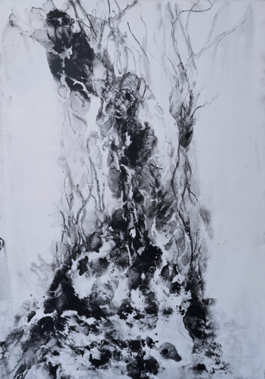 Картина под названием "Torch" - Jérémy Jacquin, Подлинное произведение искусства, Чернила Установлен на Деревянная рама для…