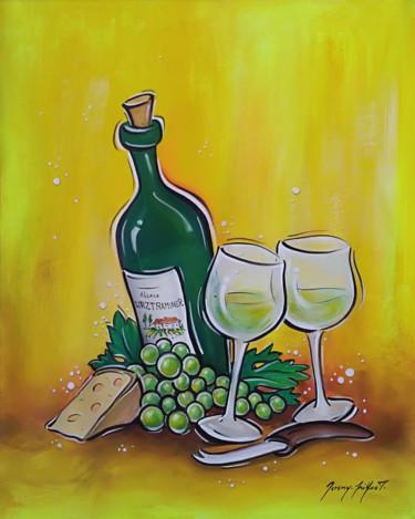 Картина под названием "Ambiance vin blanc…" - Jérémy Piquet, Подлинное произведение искусства, Акрил Установлен на Деревянна…