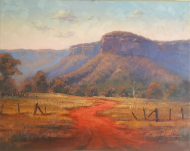 Peinture intitulée "Landscape Painting…" par Jeremy Western, Œuvre d'art originale, Huile Monté sur Châssis en bois