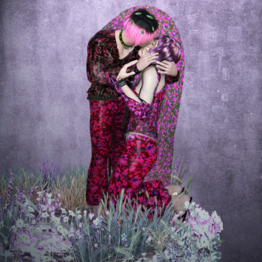 Le baiser Digitale Künste mit dem Titel "Le baiser" von Jeremy Atkins, Original-Kunstwerk, 3D Modellierung
