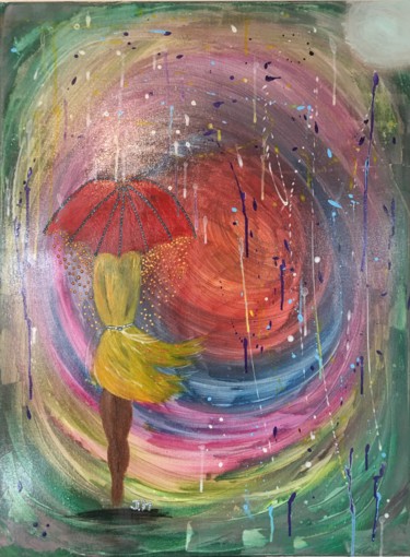 Peinture intitulée "La femme dans le to…" par Jeremy Martin, Œuvre d'art originale, Acrylique
