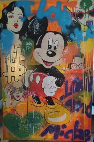 Peinture intitulée "Ladies ans Mickey" par Jeremy Martin, Œuvre d'art originale, Acrylique