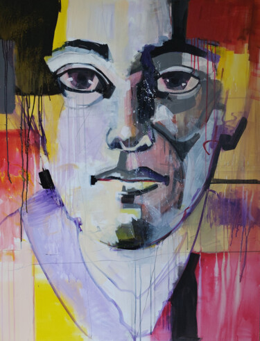 Peinture intitulée "portrait 02" par Jerflext, Œuvre d'art originale, Acrylique Monté sur Châssis en bois