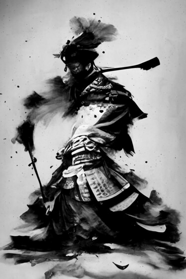 Artes digitais intitulada "Samurai II" por Jerhus, Obras de arte originais, Pintura digital