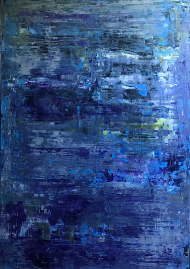 Ζωγραφική με τίτλο "Deep blue" από Jerod., Αυθεντικά έργα τέχνης, Ακρυλικό