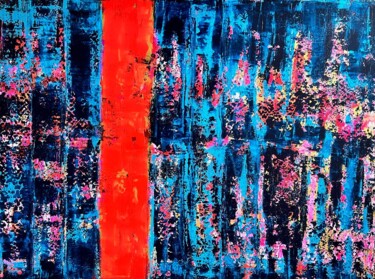Картина под названием "Neon" - Jerod., Подлинное произведение искусства, Акрил Установлен на Деревянная рама для носилок