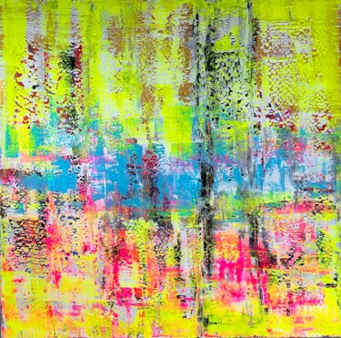 Картина под названием "Neon 2" - Jerod., Подлинное произведение искусства, Акрил Установлен на Деревянная рама для носилок