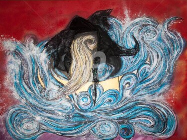 Schilderij getiteld "Rough Waters" door Jeroen Brulez, Origineel Kunstwerk, Acryl