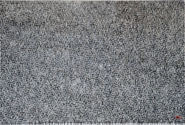 Painting titled "Foule" by Jérôme Arbonville, Original Artwork, Oil