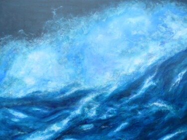 Painting titled "Waves 2" by Jérôme Astruc, Original Artwork, Acrylic