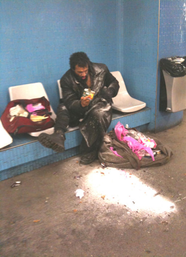 Fotografie mit dem Titel "homeless-paris.jpg" von Jérôme Bouchez, Original-Kunstwerk