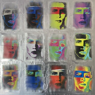 Collages titled "Augusta a la Warhol…" by Jerome Cholet, Original Artwork, Collages