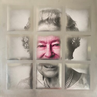 Collages titled "Queen Elizabeth II…" by Jerome Cholet, Original Artwork, Collages