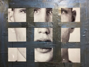 Collages intitulée "Augusta Tears Graph…" par Jerome Cholet, Œuvre d'art originale, Acrylique