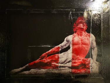 Painting titled "The Dying Achilles…" by Jerome Cholet, Original Artwork, Spray paint