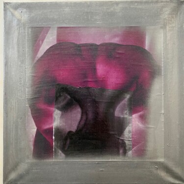 Collages titled "The Desperate" by Jerome Cholet, Original Artwork, Spray paint Mounted on Wood Stretcher frame