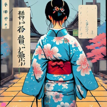 Arte digital titulada "Tokyo" por Jérôme De Smet, Obra de arte original, Pintura Digital