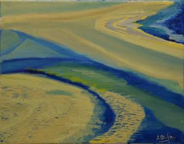 Painting titled "Baie de Somme - Le…" by Jérôme Dufay, Original Artwork, Oil