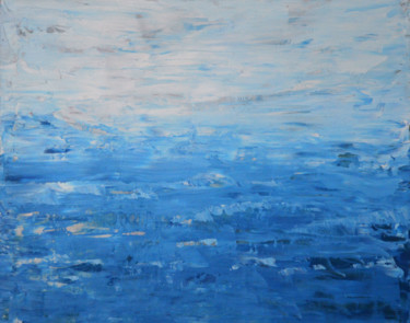 Ζωγραφική με τίτλο "L'horizon a disparu…" από Jérôme Dufay, Αυθεντικά έργα τέχνης, Ακρυλικό Τοποθετήθηκε στο Ξύλινο φορείο σ…