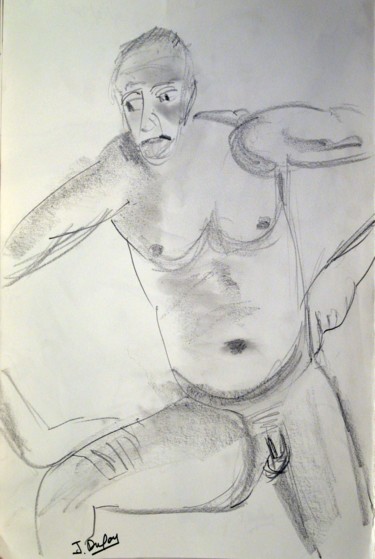 Drawing titled "nu-masculin-2017100…" by Jérôme Dufay, Original Artwork, Graphite