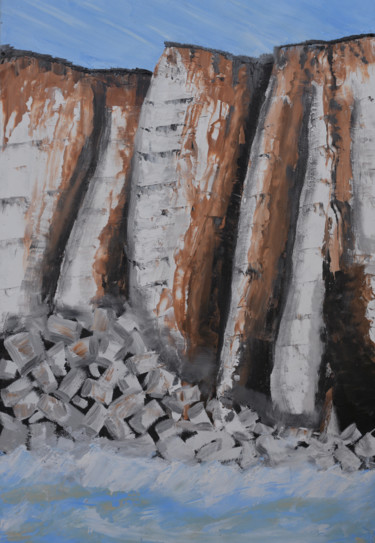 Peinture intitulée "Fragile falaise.jpg" par Jérôme Dufay, Œuvre d'art originale, Huile