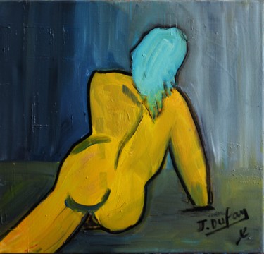 Painting titled "Femmes en or" by Jérôme Dufay, Original Artwork, Oil