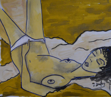 Drawing titled "Aphrodite" by Jérôme Dufay, Original Artwork, Pastel
