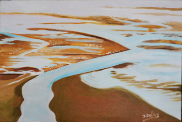 Картина под названием "Pointe du Hourdel" - Jérôme Dufay, Подлинное произведение искусства, Масло Установлен на Деревянная р…