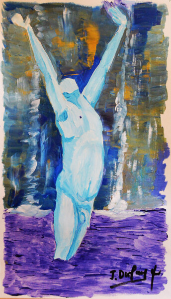 Nemausos incarné Painting titled "Nemausos incarné" by Jérôme Dufay, Original Art, Acrylic