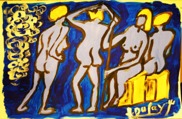 Pintura titulada "Les Hespérides" por Jérôme Dufay, Obra de arte original, Acrílico