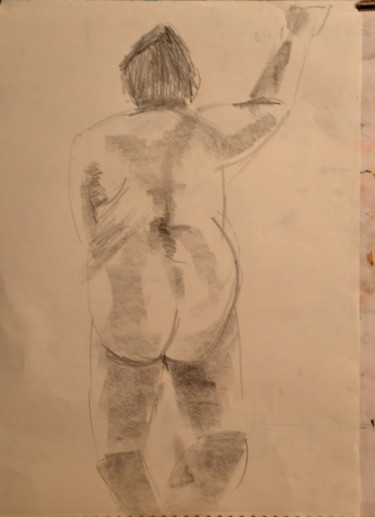 Drawing titled "2016-10-10-etude-po…" by Jérôme Dufay, Original Artwork, Graphite