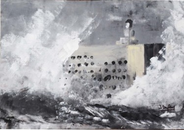 Painting titled "Coup de vent sur la…" by Jérôme Dufay, Original Artwork, Acrylic