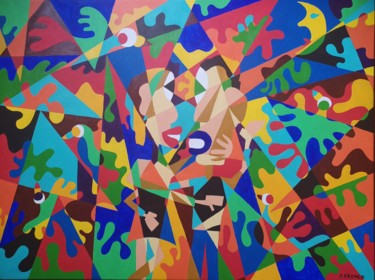 Peinture intitulée "Le puzzle" par Jerome Franco, Œuvre d'art originale, Acrylique