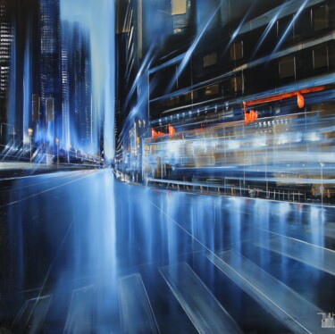 Malerei mit dem Titel "Hong Kong Corner" von Jerome Guillet, Original-Kunstwerk, Öl