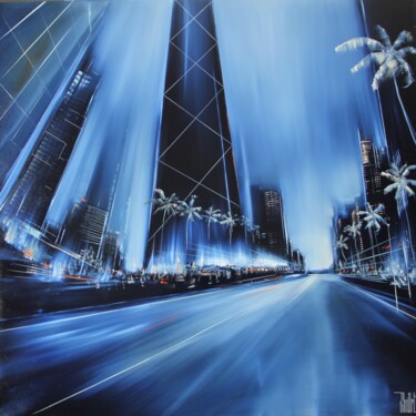 Peinture intitulée "Hong Kong Motion" par Jerome Guillet, Œuvre d'art originale, Huile