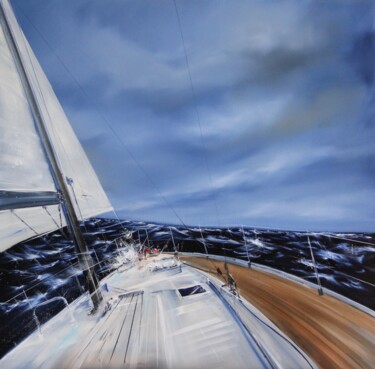 Peinture intitulée "L'horizon, loin dev…" par Jerome Guillet, Œuvre d'art originale