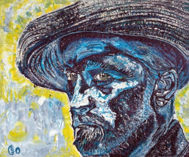 Ζωγραφική με τίτλο "Kirk Douglas as Vin…" από Jerome Labrunerie (GEO), Αυθεντικά έργα τέχνης, Λάδι Τοποθετήθηκε στο Ξύλινο φ…
