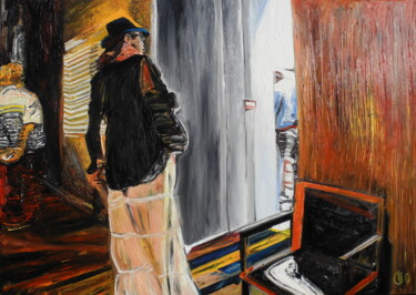 Картина под названием "Au Musée d'Orsay no…" - Jerome Labrunerie (GEO), Подлинное произведение искусства, Масло Установлен н…