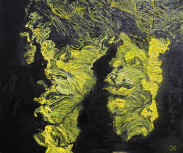 Malerei mit dem Titel "Françoise Hardy -Tr…" von Jerome Labrunerie (GEO), Original-Kunstwerk, Öl Auf Keilrahmen aus Holz mon…