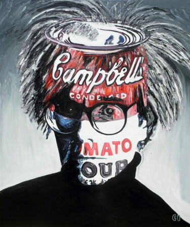 Malerei mit dem Titel "Andy Warhol - "The…" von Jerome Labrunerie (GEO), Original-Kunstwerk, Öl