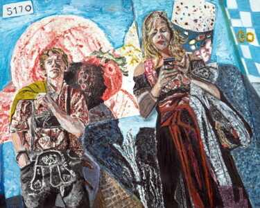 Pittura intitolato "Oktoberfest" da Jerome Labrunerie (GEO), Opera d'arte originale, Olio Montato su Telaio per barella in l…
