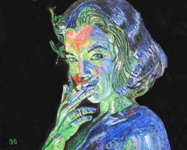 Картина под названием "Romy in Clouzot's I…" - Jerome Labrunerie (GEO), Подлинное произведение искусства, Масло Установлен н…