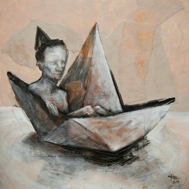 Картина под названием "Traversée" - Jérôme Oudot "Trëz", Подлинное произведение искусства, Акрил