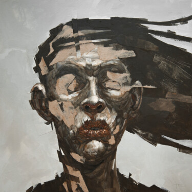 Картина под названием "Fragmented Shell II" - Jérôme Oudot "Trëz", Подлинное произведение искусства, Акрил