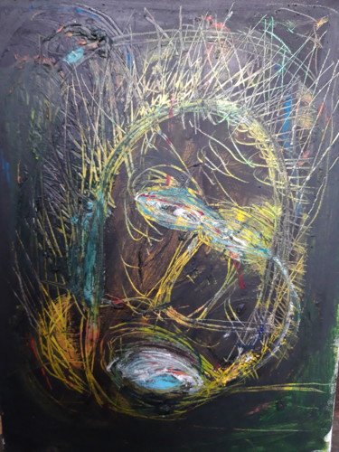 Peinture intitulée "Mike zkornldr" par Jerome Pescheloche, Œuvre d'art originale, Huile