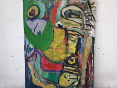 Painting titled "grimace" by Jerome Pescheloche, Original Artwork