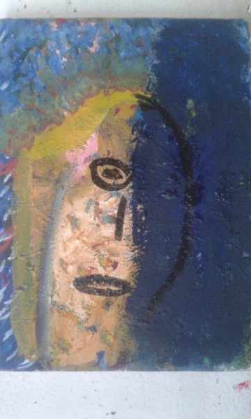 Ζωγραφική με τίτλο "la face cachee" από Jerome Pescheloche, Αυθεντικά έργα τέχνης, Λάδι