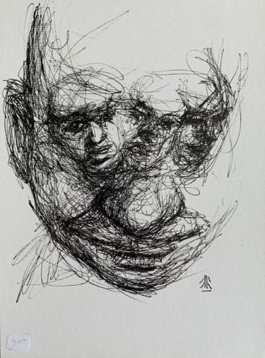 Рисунок под названием "doodle 4" - Jérôme Royer, Подлинное произведение искусства, Чернила